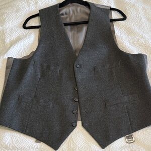 Vintage Gray Button-Up Vest